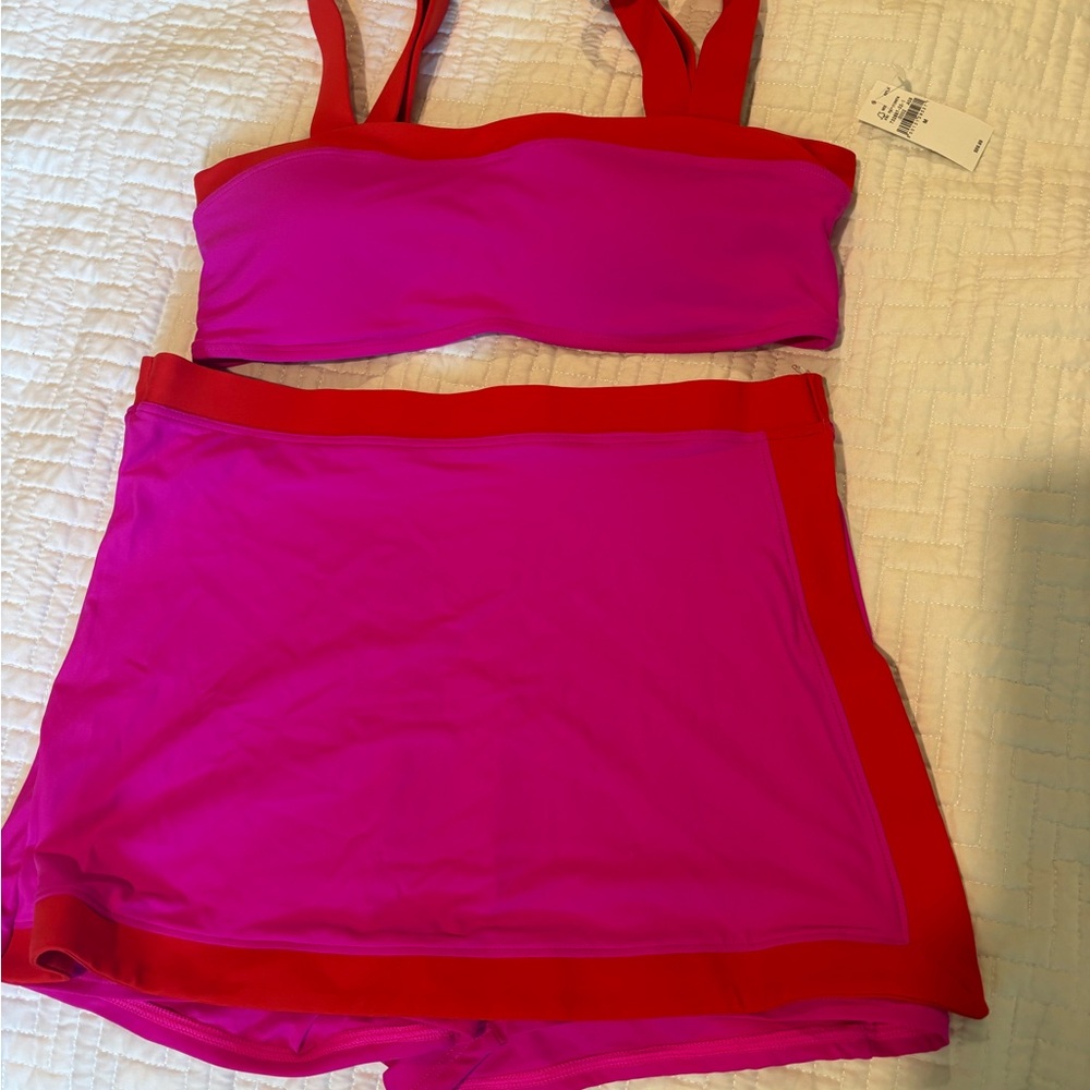 NWT GAP Pink and Red Skort Swimwear
